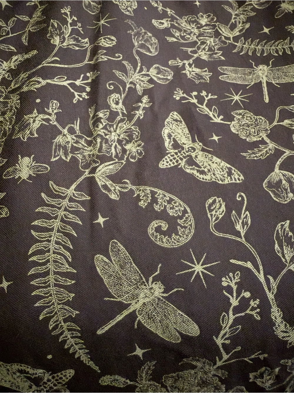 NWT Midnight Hour Women’s L Goth witchy botanical print V-neck Midi Dress - Picture 6 of 12